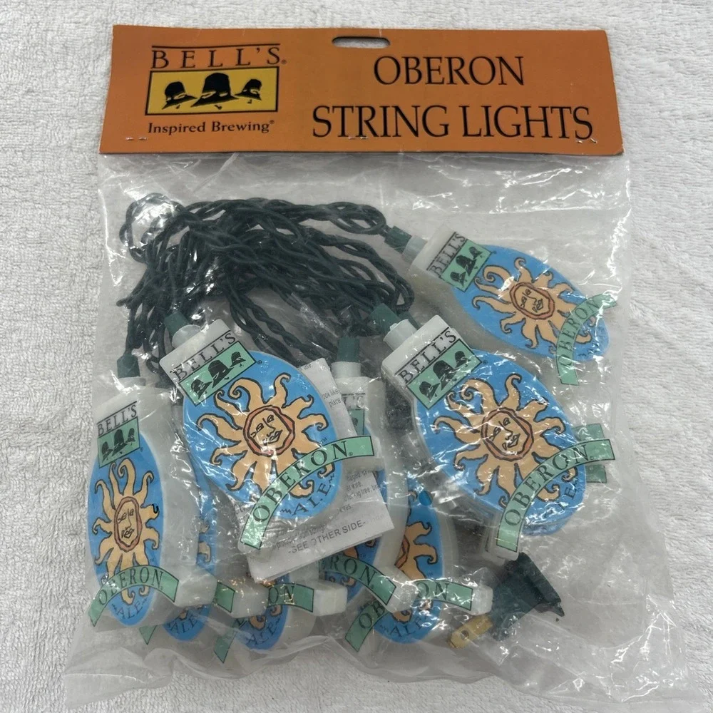 Bell's Brewery Oberon Ale String Light Strand 10 Lights Blow Mold - NEW BEER